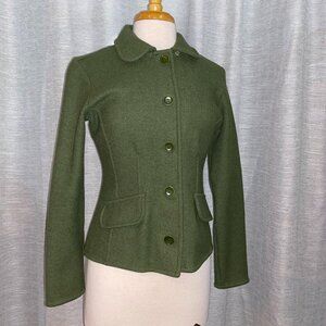 Talbots Green Wool Jacket Size Small
